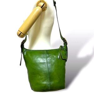 Vintage COACH Green Legacy Bleaker Duffle Bucket Crossbody Shoulder Bag 11422